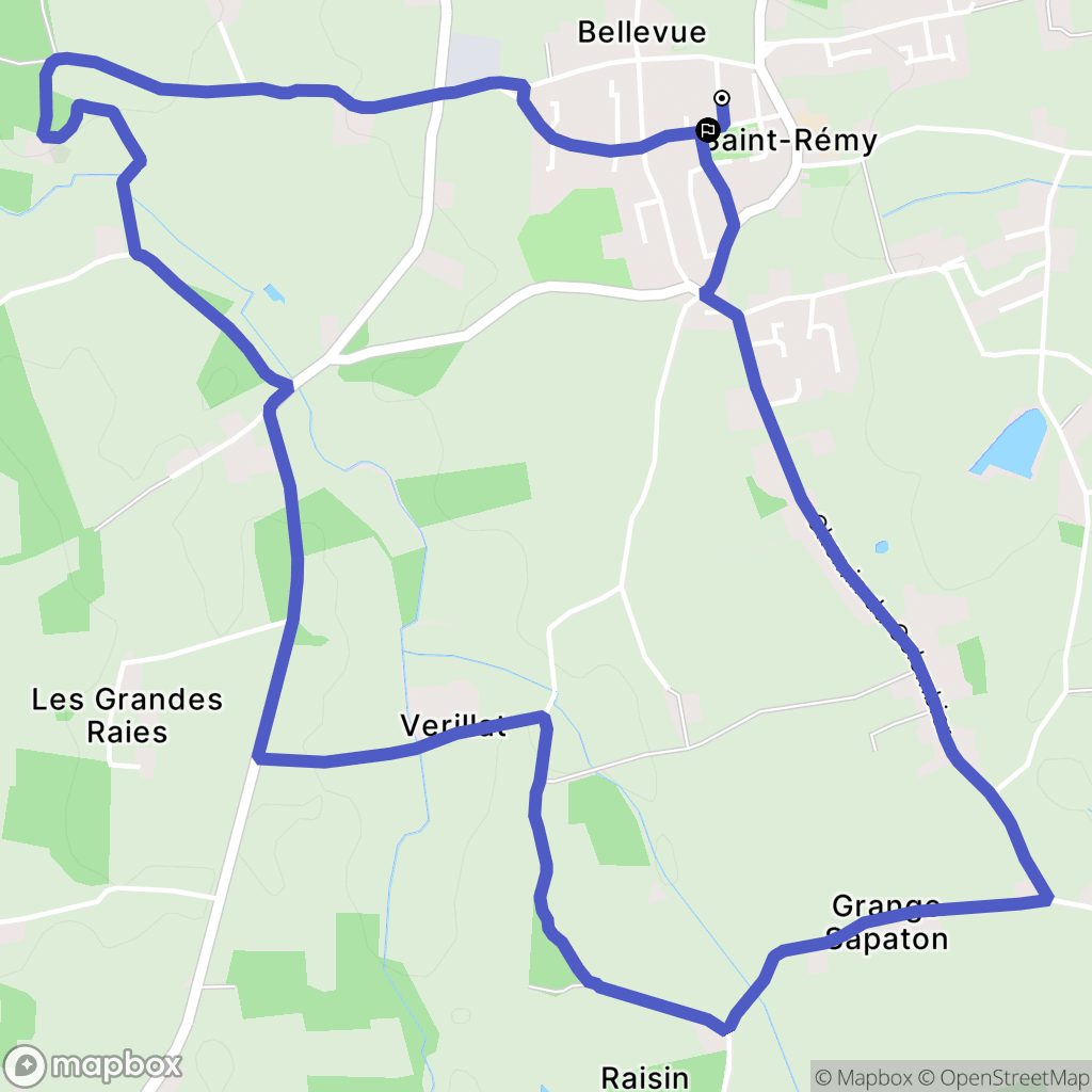 Saint-Rémy : carte du parcours de randonnée - France