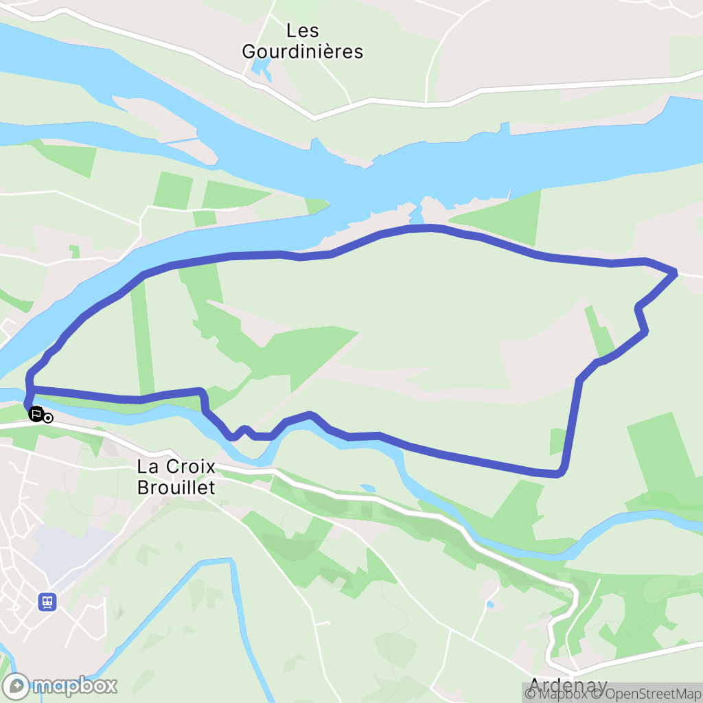 Chalonnes-sur-Loire : carte du parcours de randonnée - France