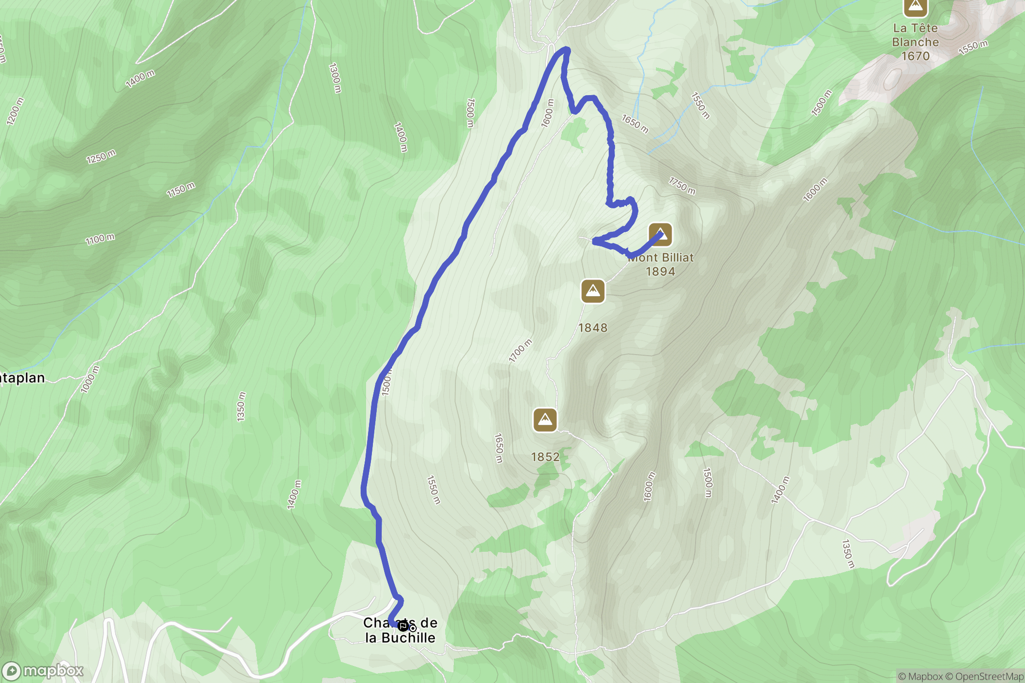 Vailly : carte du parcours de randonnée - France