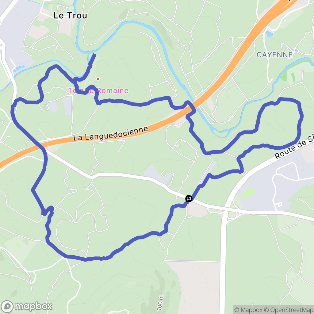 Villeneuve-lès-Maguelone : carte du parcours de randonnée - France