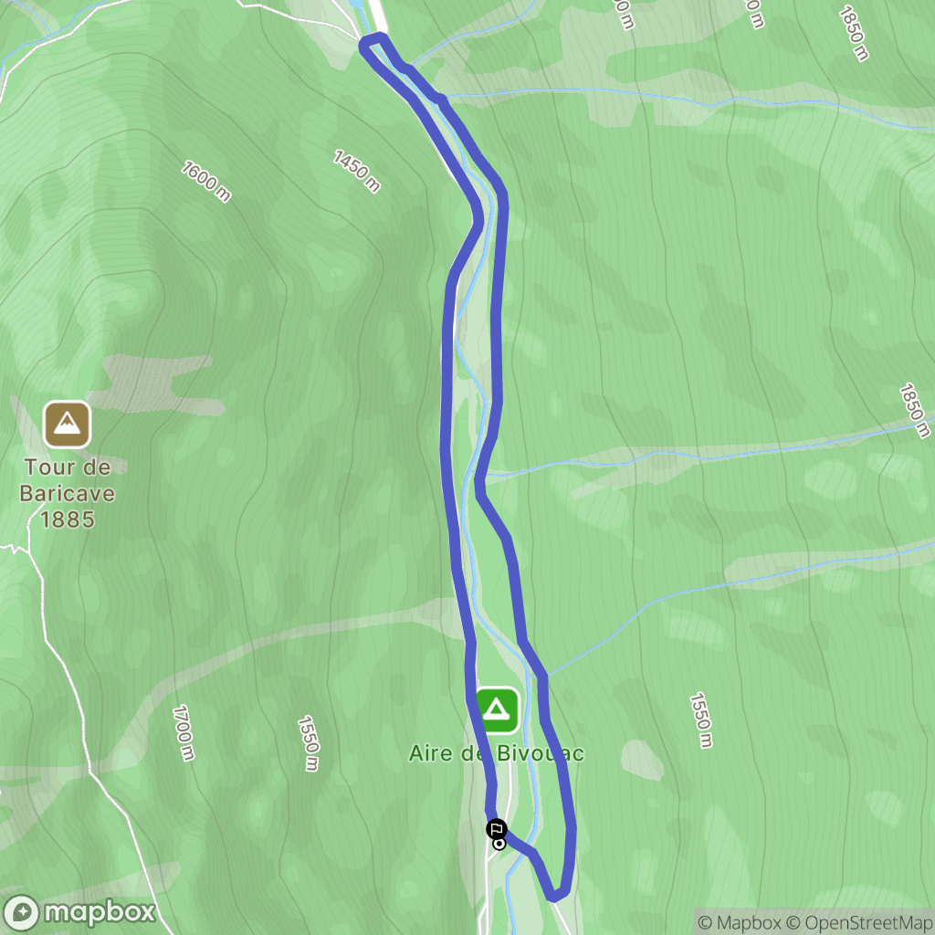 Saint-Lary-Soulan : carte du parcours de randonnée - France