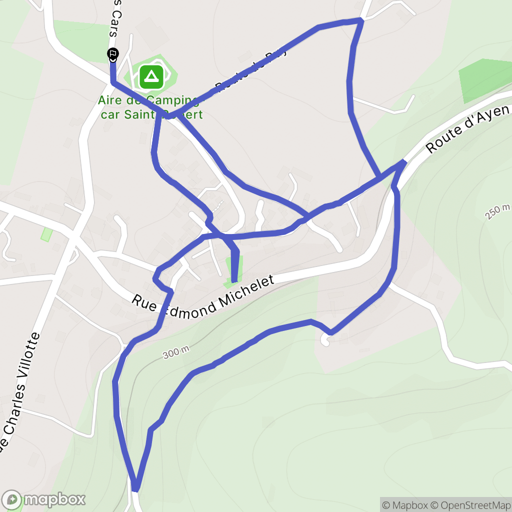 Saint-Robert : carte du parcours de randonnée - France