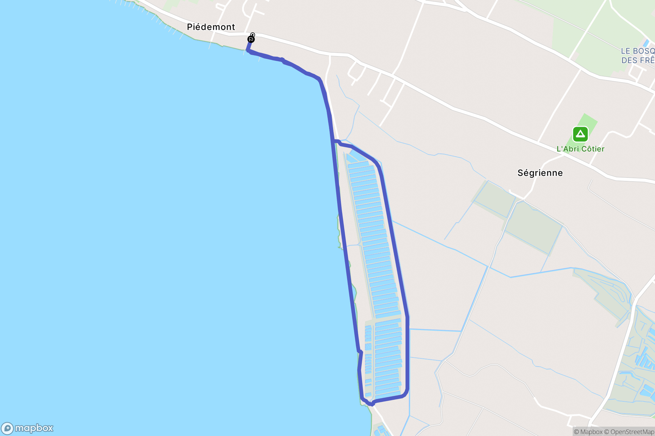 Port-des-Barques : carte du parcours de randonnée - France