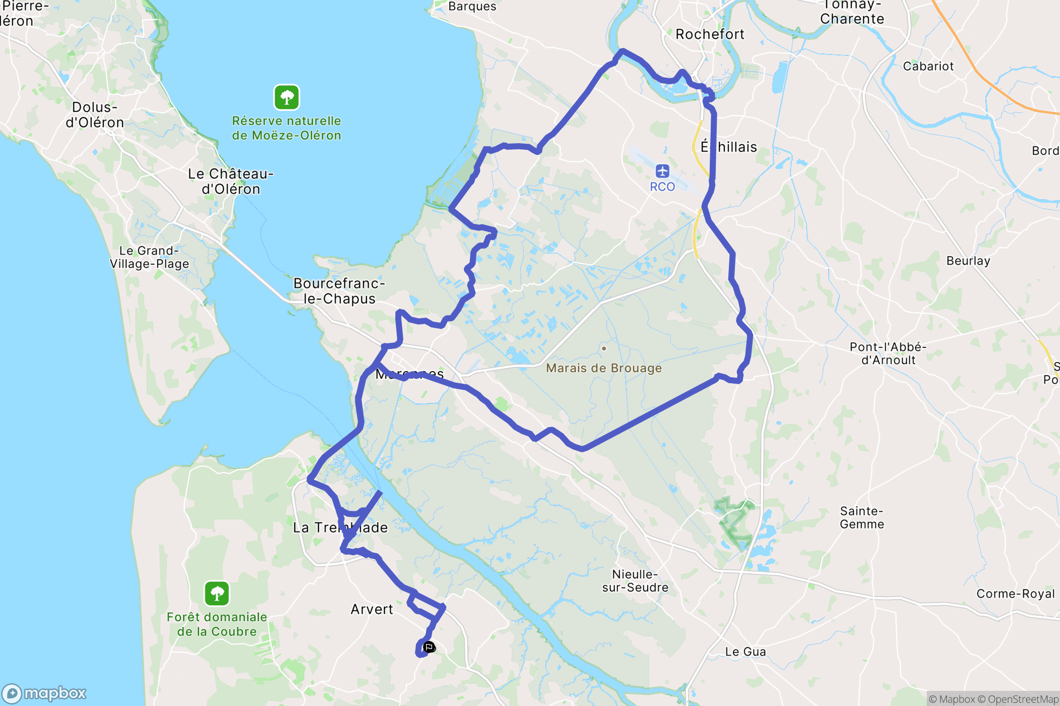 Étaules : carte du parcours de randonnée - France