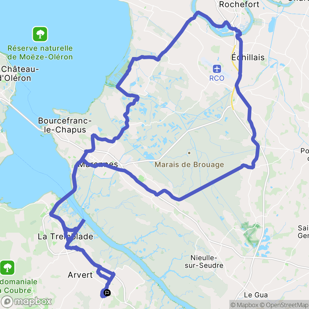 Étaules : carte du parcours de randonnée - France