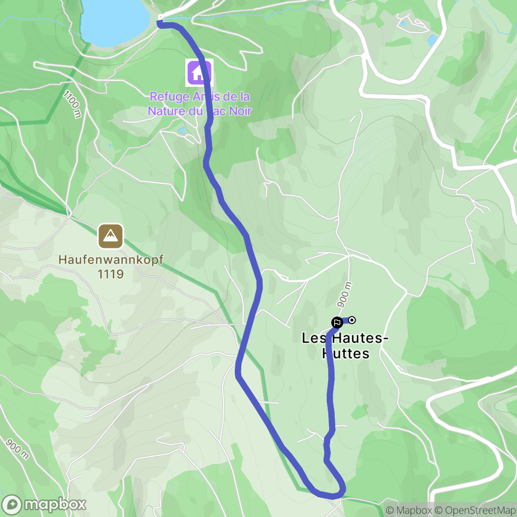Orbey : carte du parcours de randonnée - France