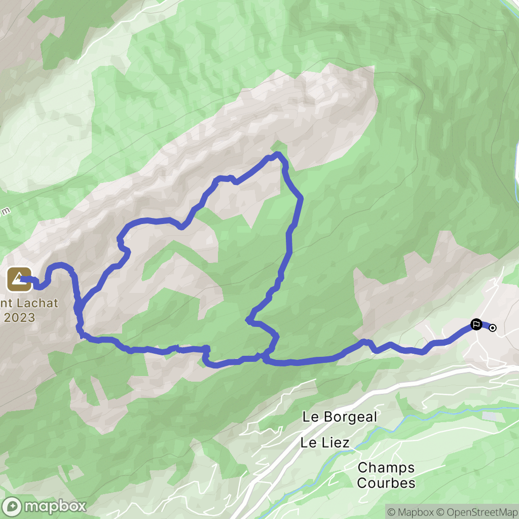 Saint-Jean-de-Sixt : carte du parcours de randonnée - France