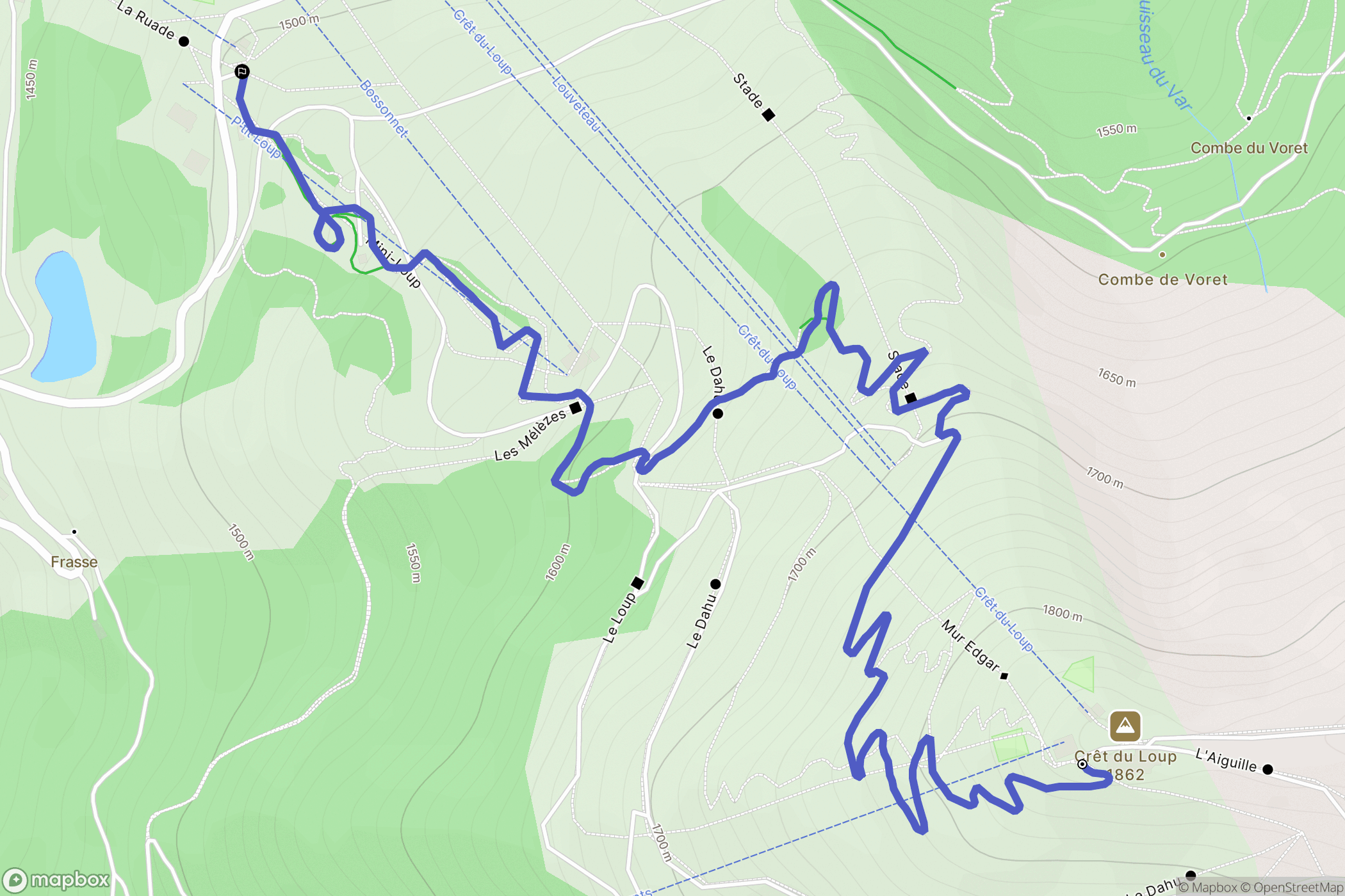 La Clusaz : carte du parcours de randonnée - France