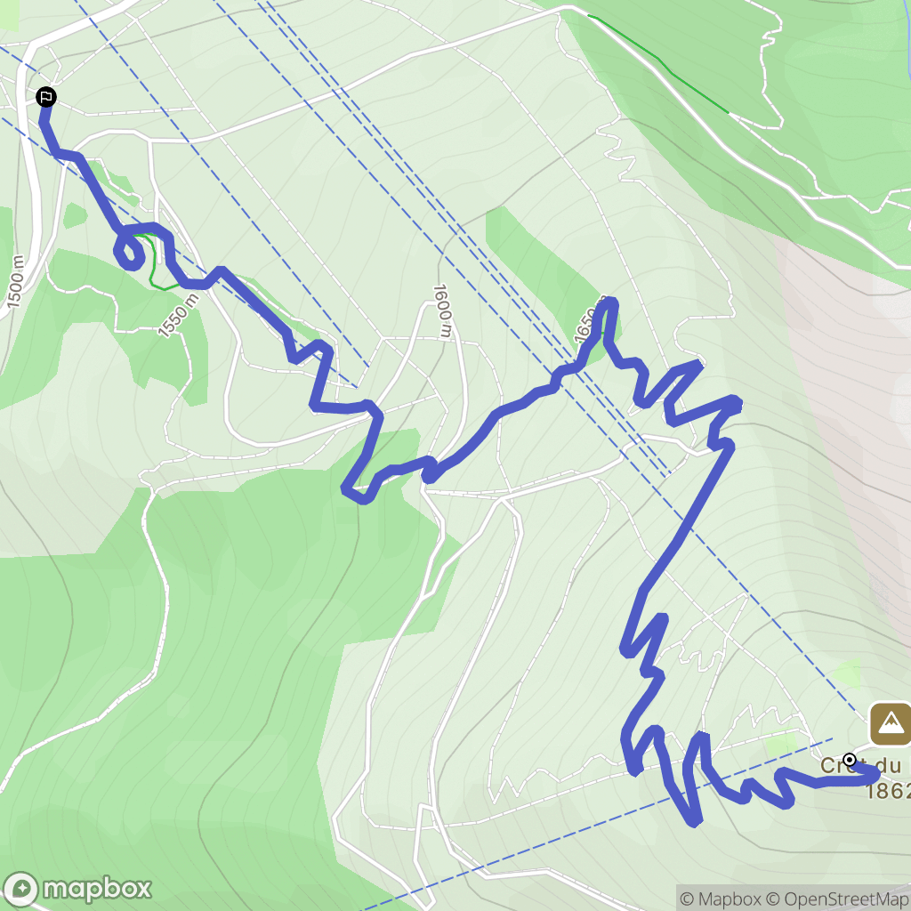 La Clusaz : carte du parcours de randonnée - France