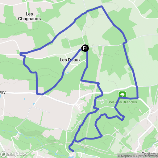 Bussac-sur-Charente : carte du parcours de randonnée - France