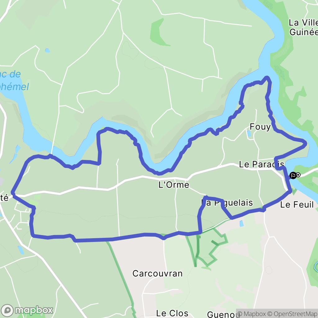 Plouasne : carte du parcours de randonnée - France