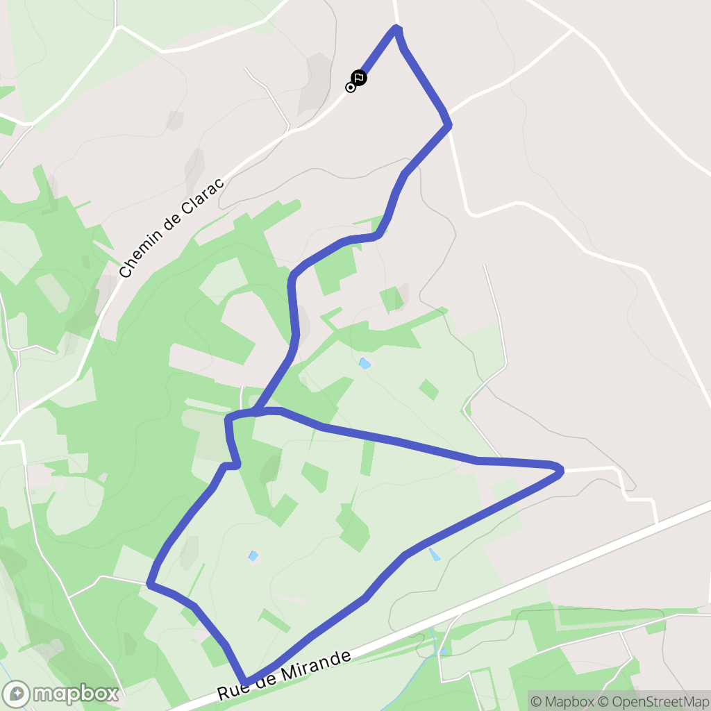 Haget : carte du parcours de randonnée - France