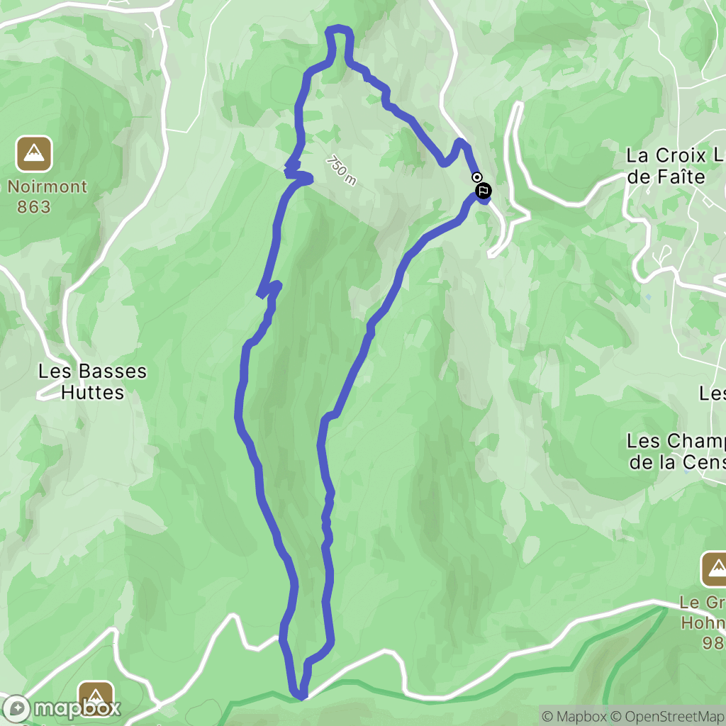 Orbey : carte du parcours de randonnée - France