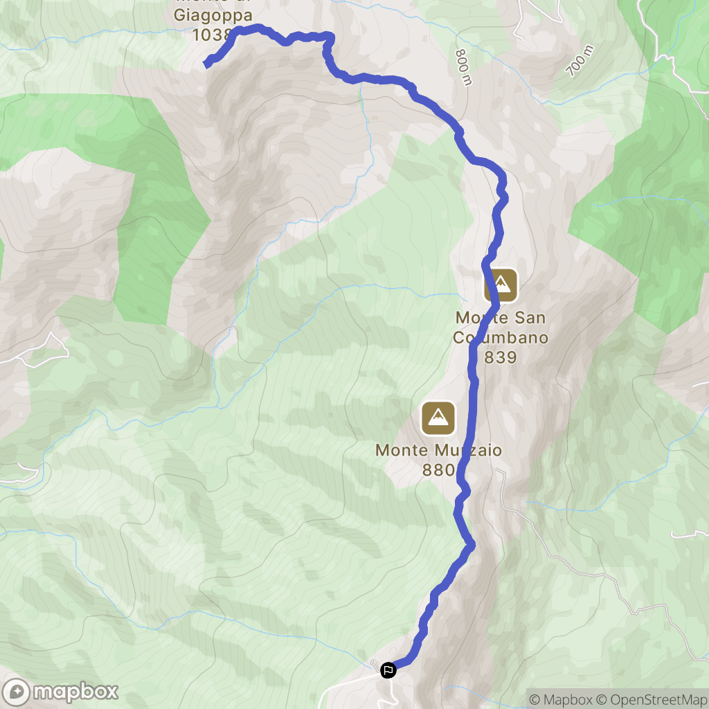 Barbaggio : carte du parcours de randonnée - France