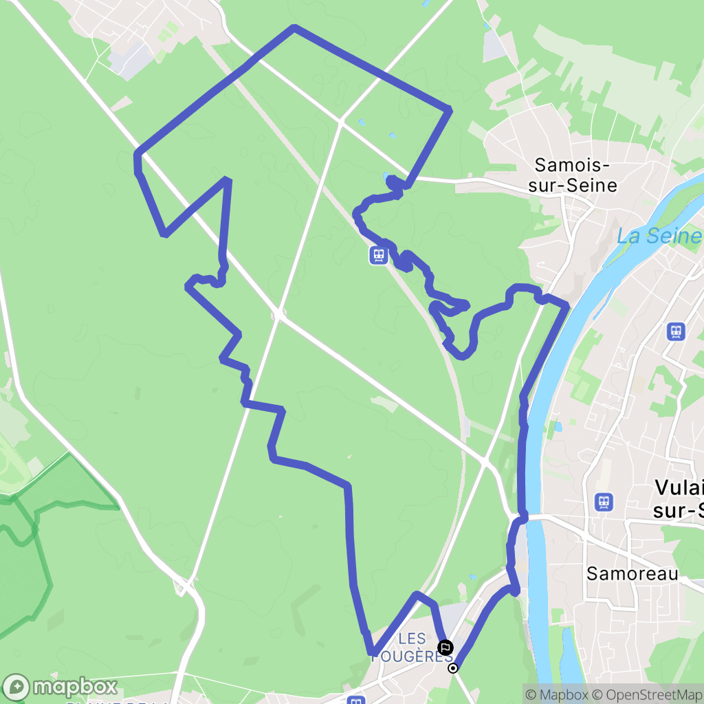 Avon : carte du parcours de randonnée - France