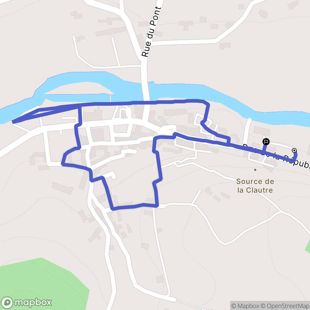 Tourtoirac : carte du parcours de randonnée - France