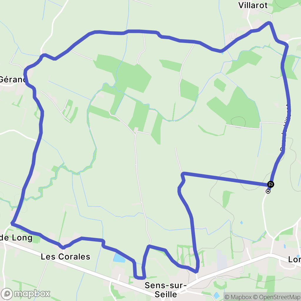 Sens-sur-Seille : carte du parcours de randonnée - France