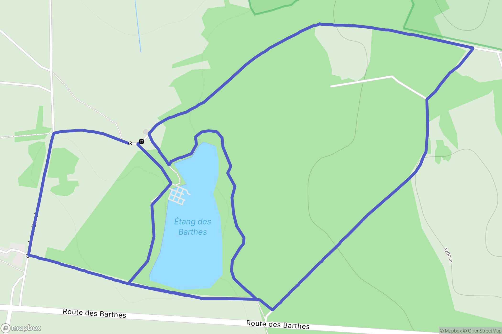 Freycenet-la-Tour : carte du parcours de randonnée - France