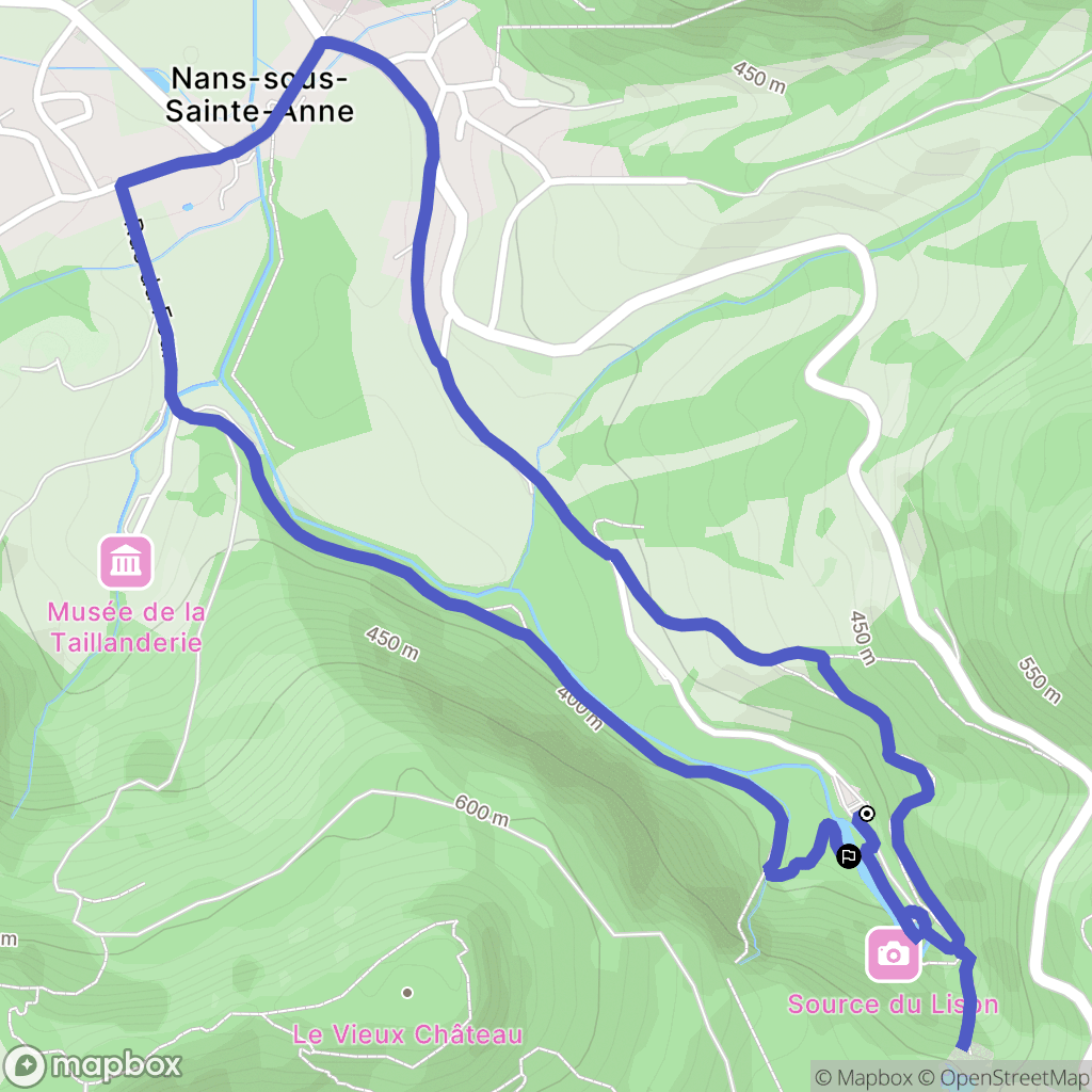 Nans-sous-Sainte-Anne: routekaart voor buitenactiviteiten - France