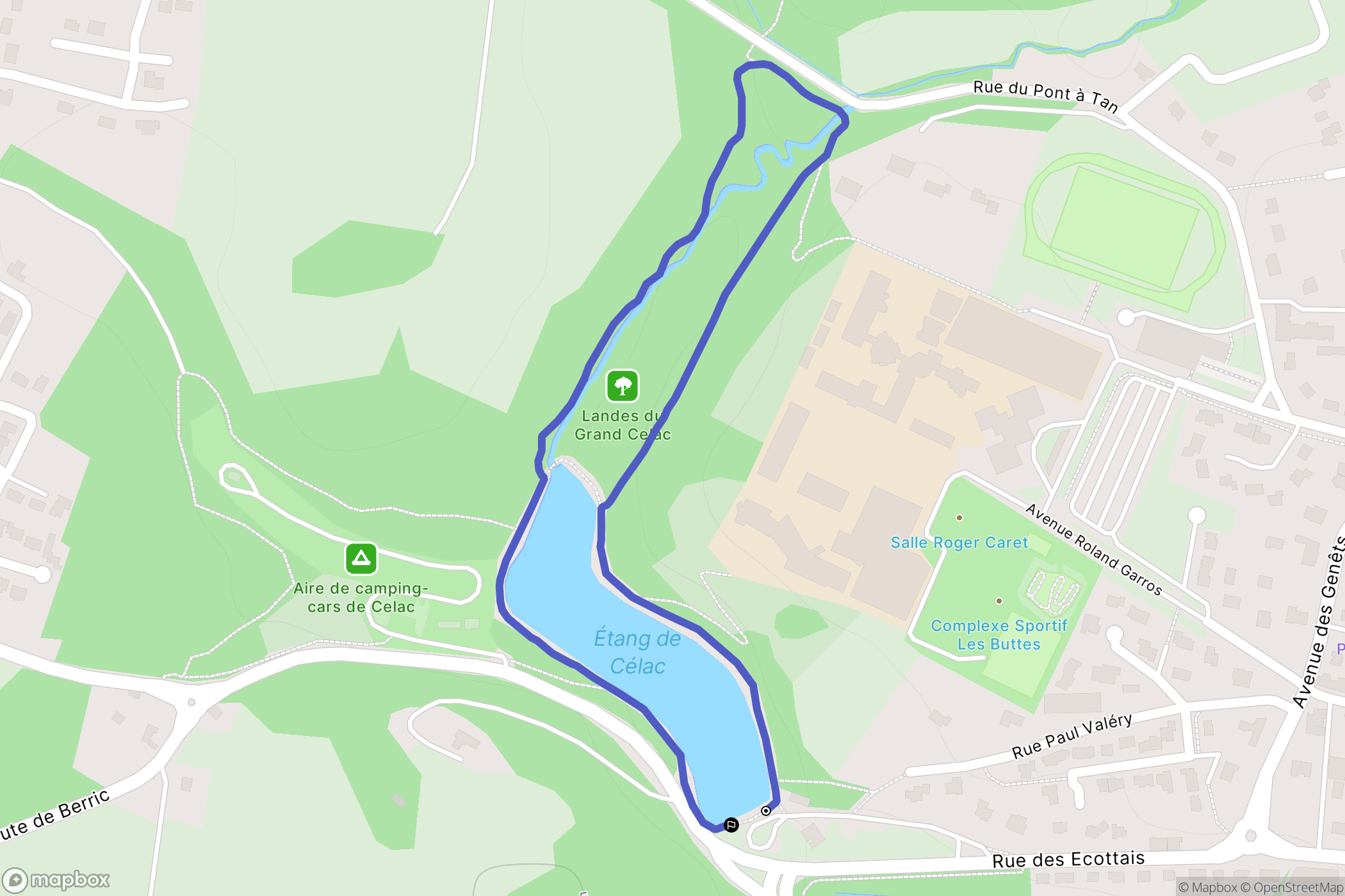 Questembert : carte du parcours de randonnée - France