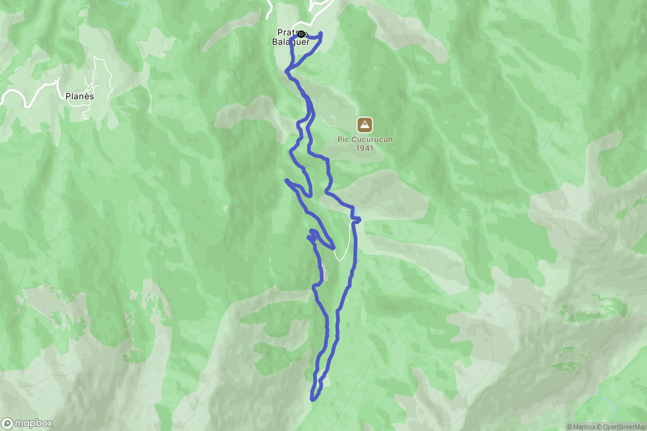Fontpédrouse : carte du parcours de randonnée - France