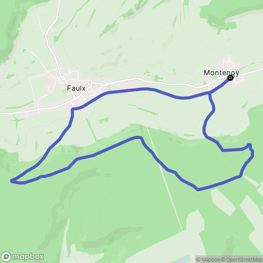 Montenoy : carte du parcours de randonnée - France