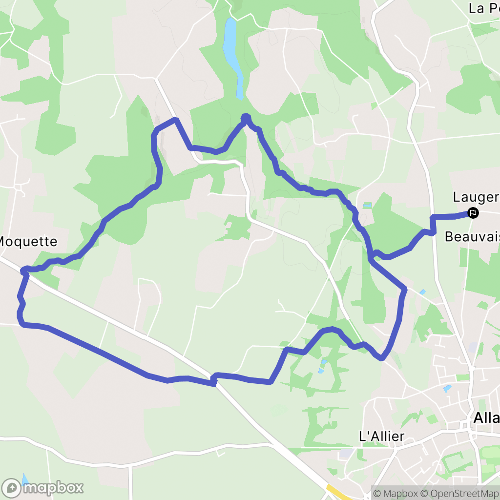 Allaire : carte du parcours de randonnée - France