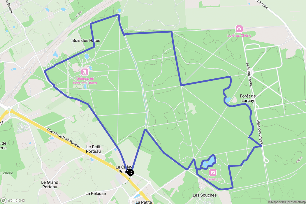 Chambray-lès-Tours : carte du parcours de randonnée - France