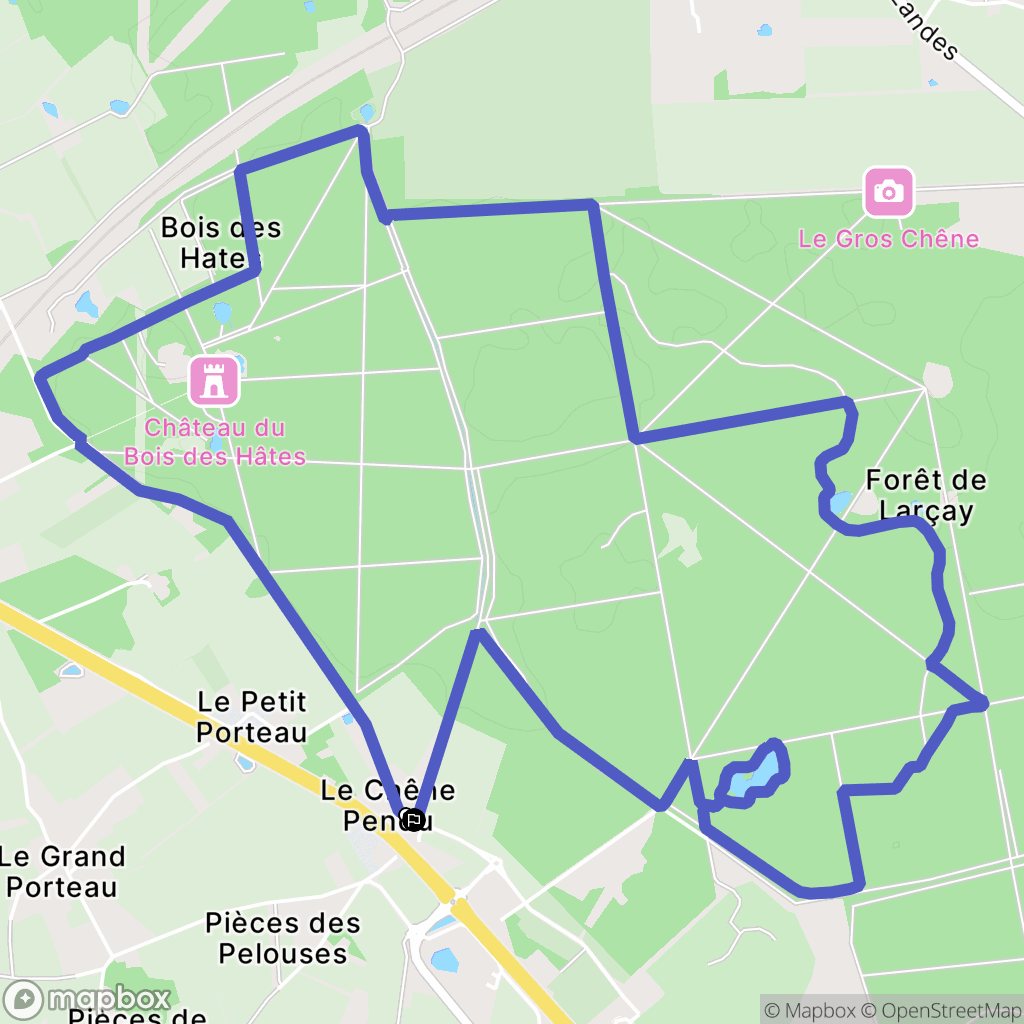 Chambray-lès-Tours : carte du parcours de randonnée - France