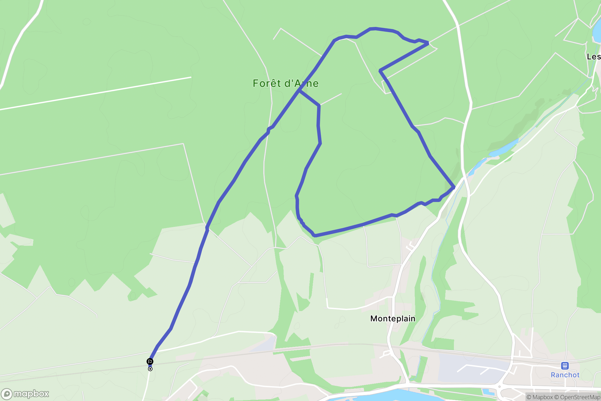 La Barre : carte du parcours de randonnée - France