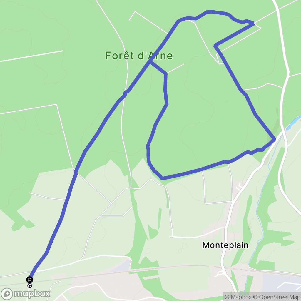 La Barre : carte du parcours de randonnée - France