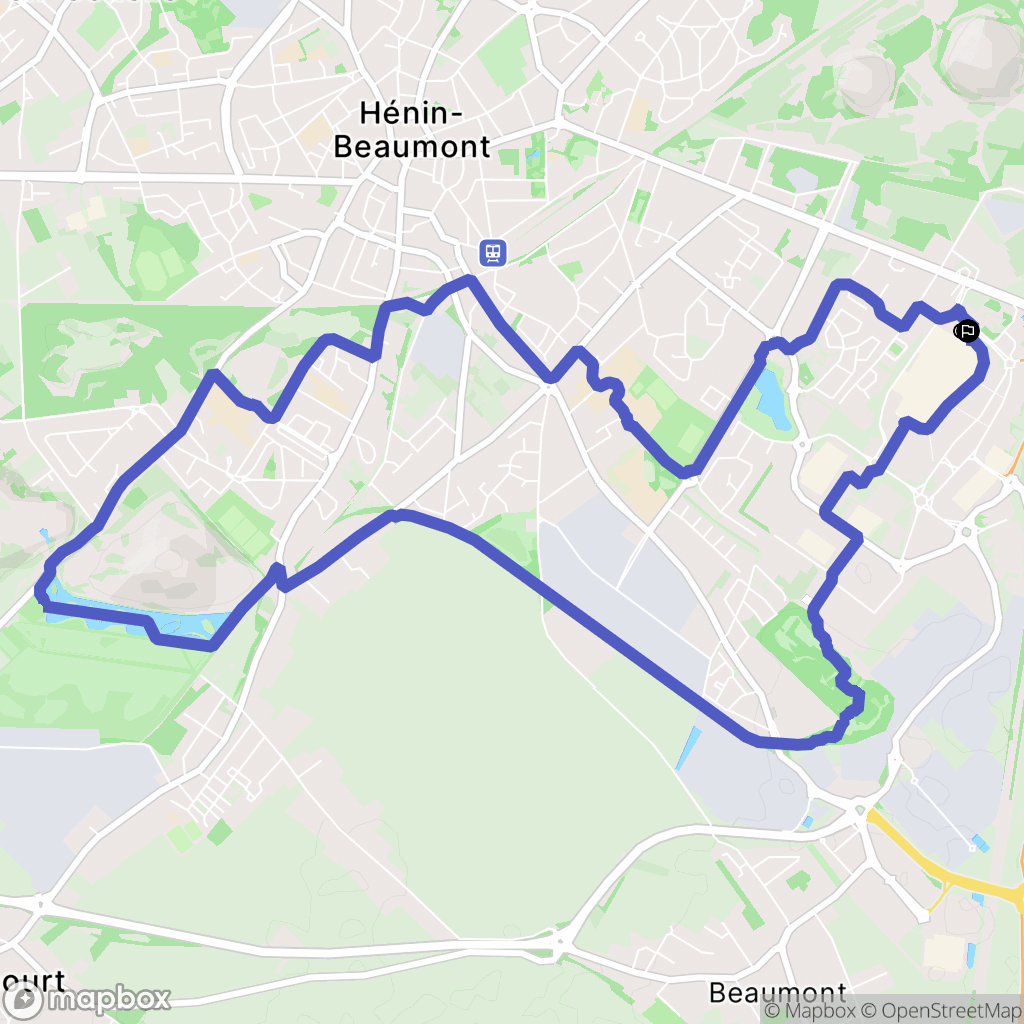 Noyelles-Godault : carte du parcours de randonnée - France