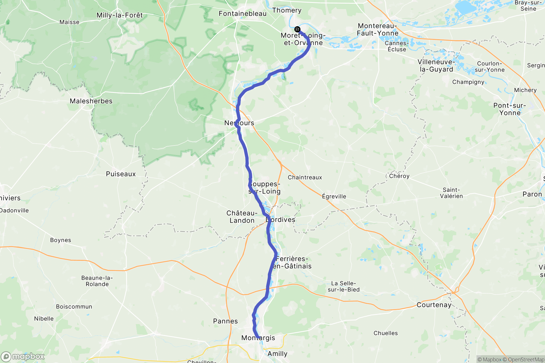 Saint-Mammès : carte du parcours de randonnée - France
