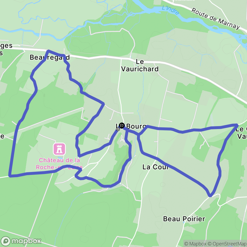 Cheillé : carte du parcours de randonnée - France