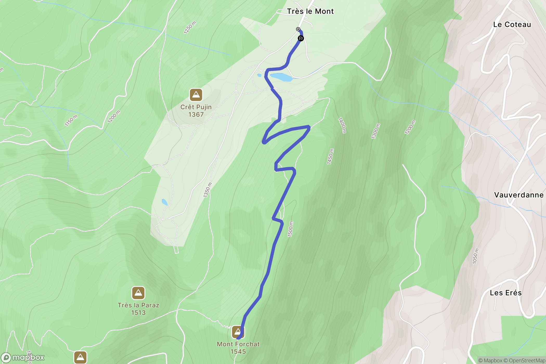 Lullin : carte du parcours de randonnée - France