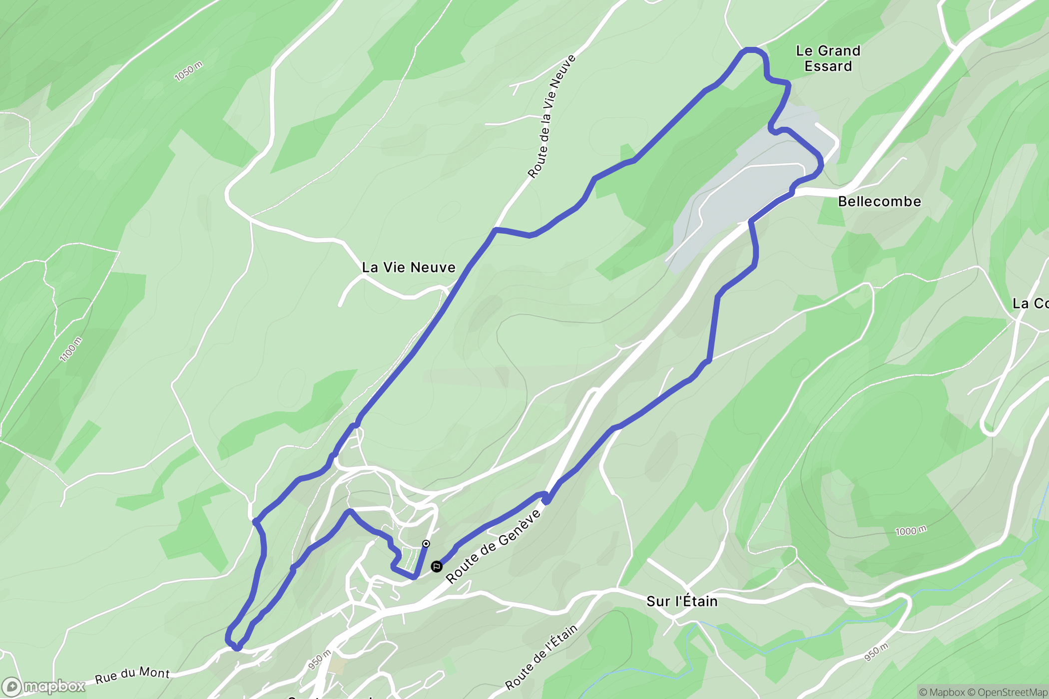 Septmoncel les Molunes : carte du parcours de randonnée - France
