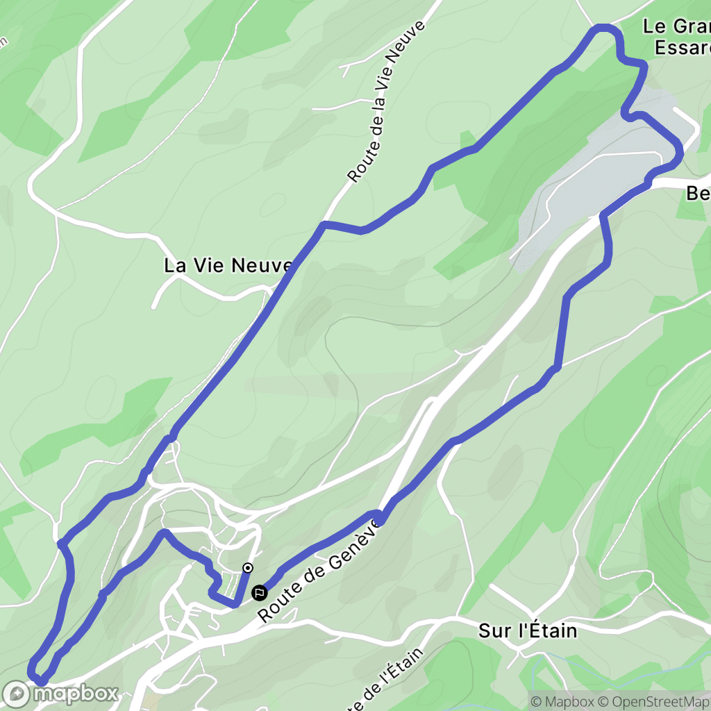 Septmoncel les Molunes : carte du parcours de randonnée - France