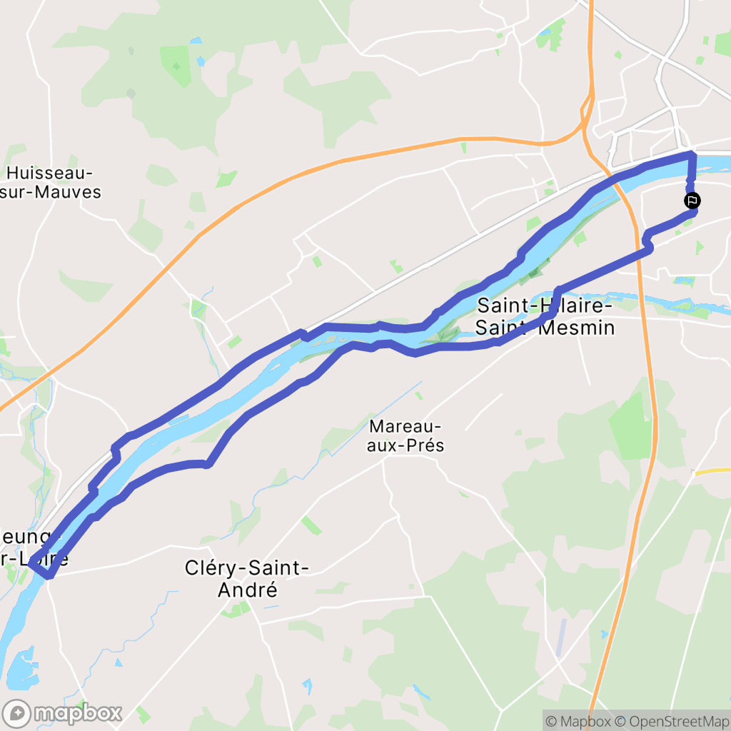 Saint-Pryvé-Saint-Mesmin : carte du parcours de randonnée - France