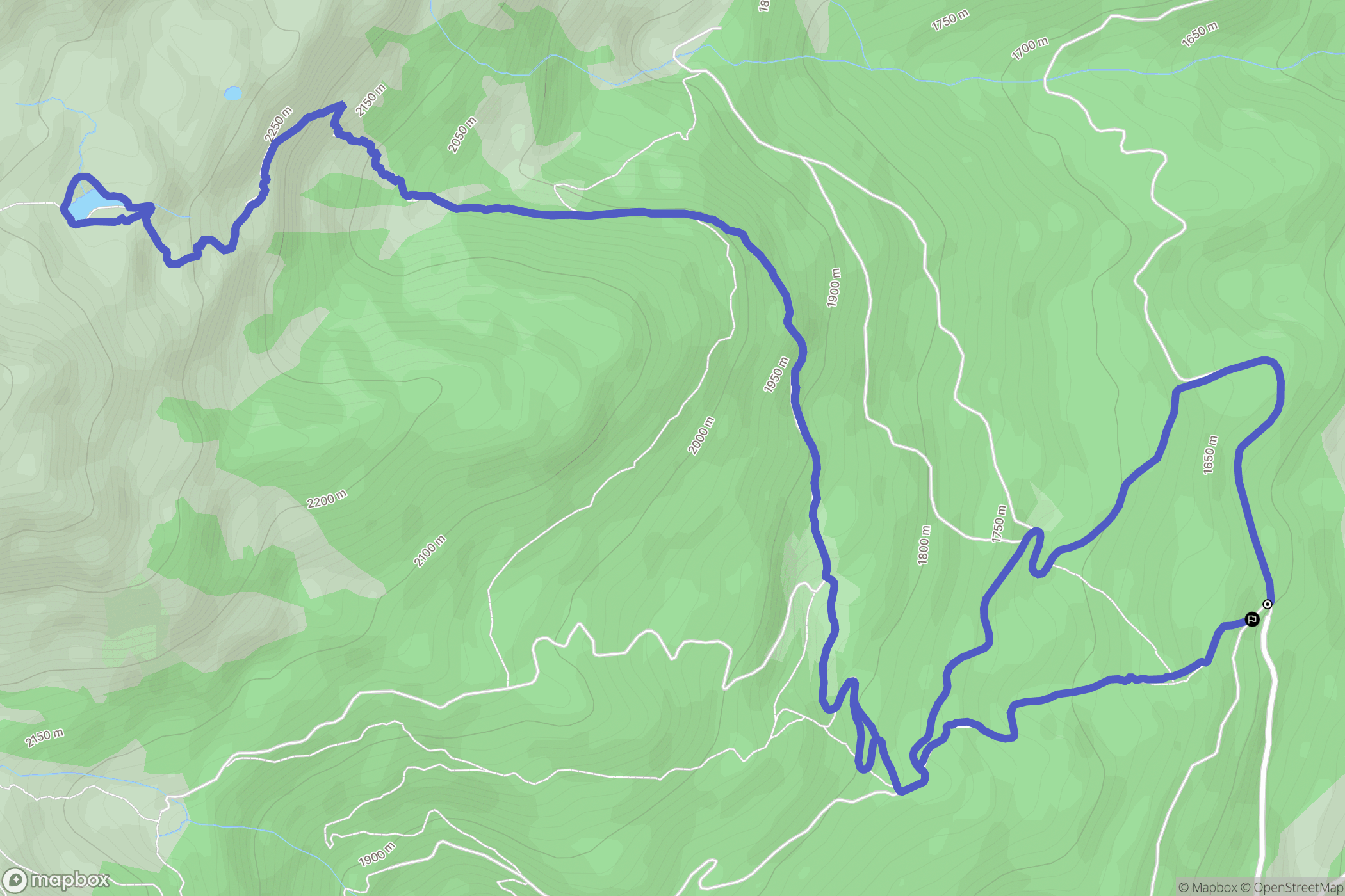 Embrun : carte du parcours de randonnée - France