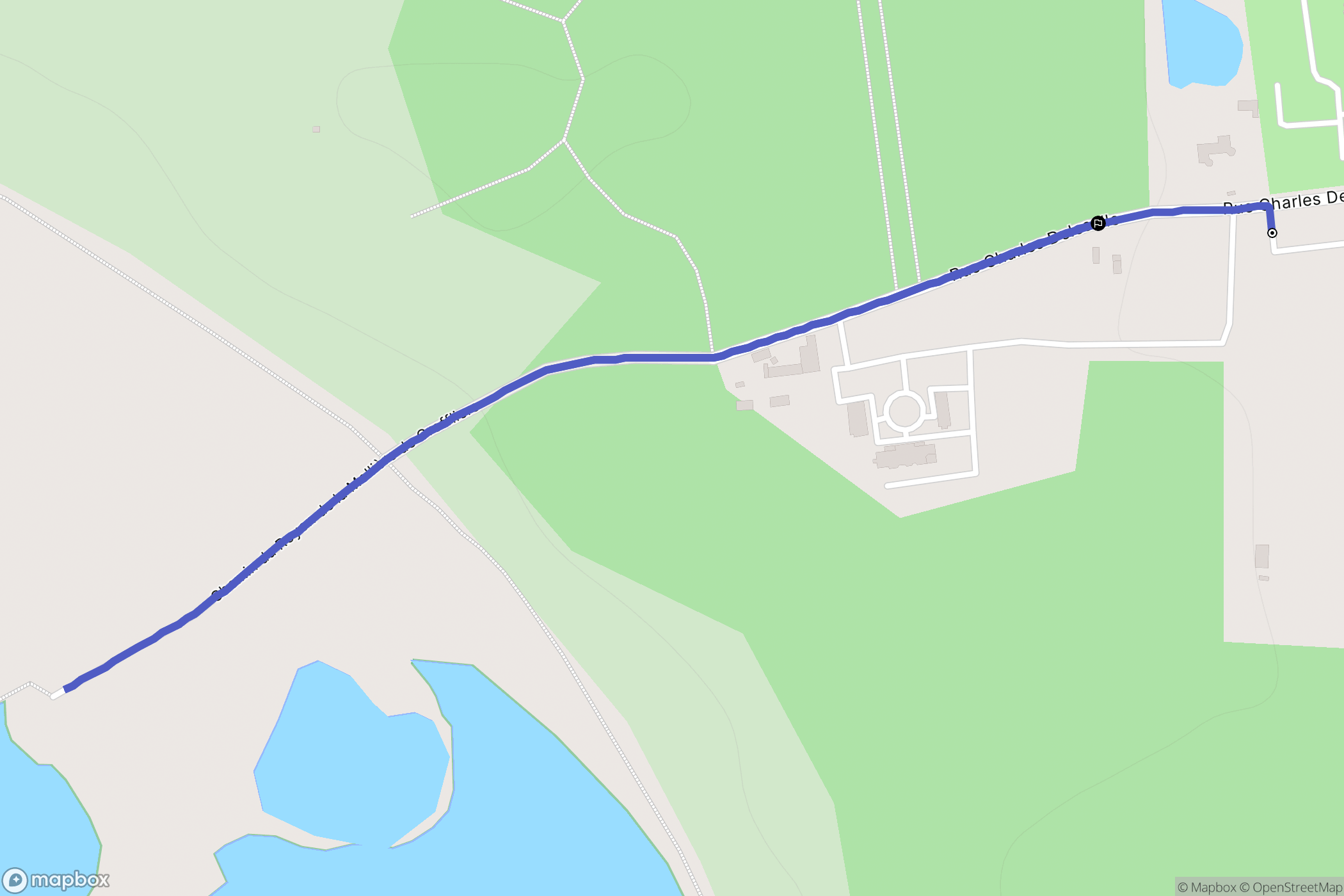 Groffliers : carte du parcours de randonnée - France