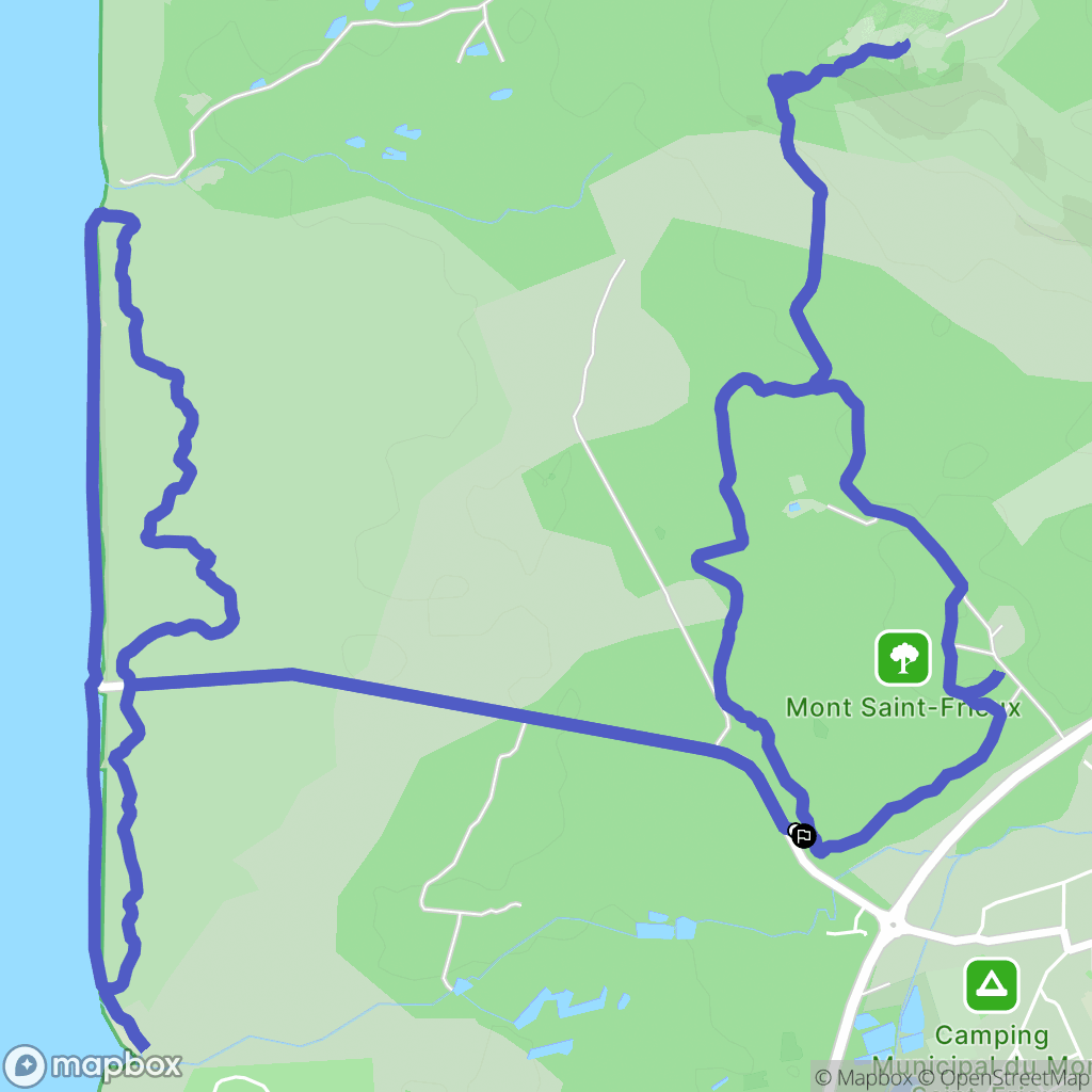Dannes : carte du parcours de randonnée - France