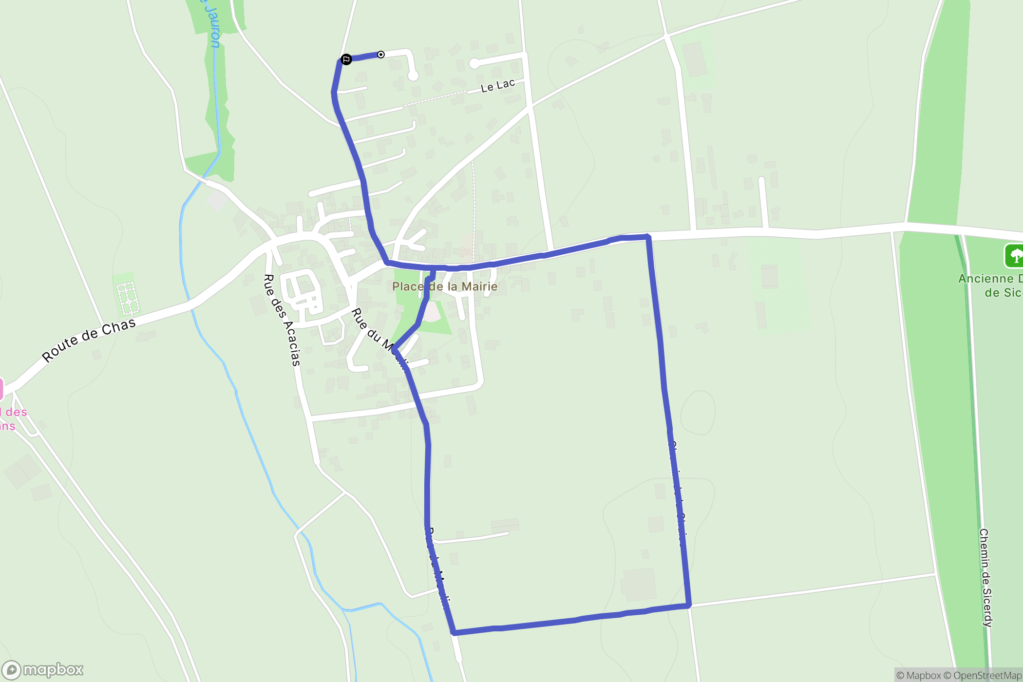 Espirat : carte du parcours de randonnée - France