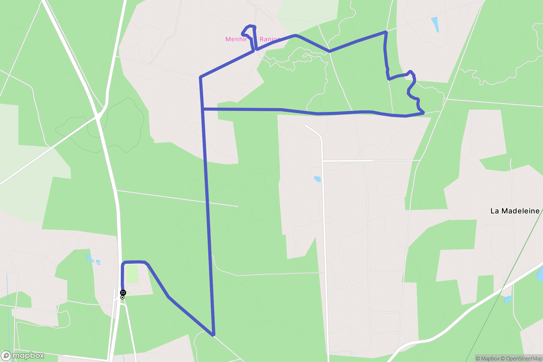 Molac : carte du parcours de randonnée - France
