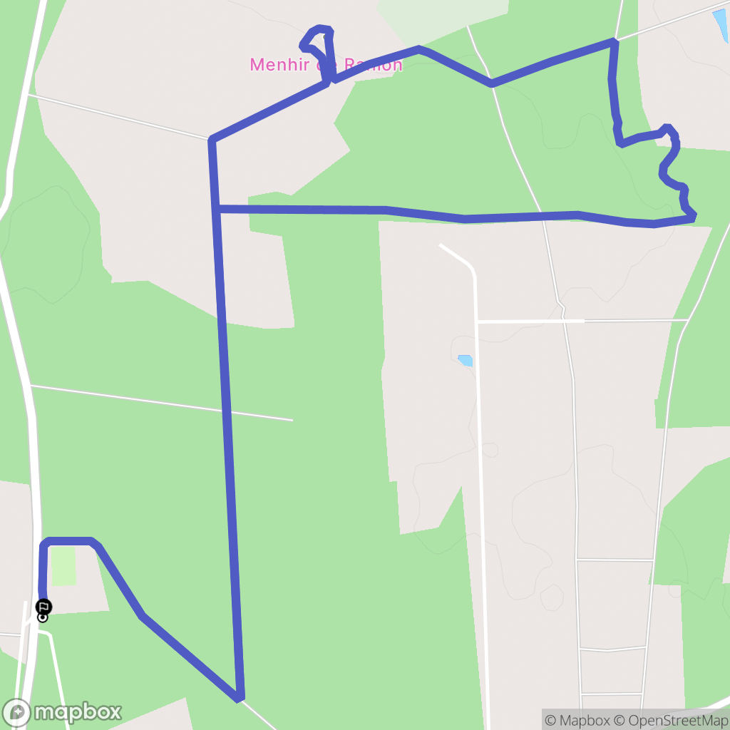 Molac : carte du parcours de randonnée - France