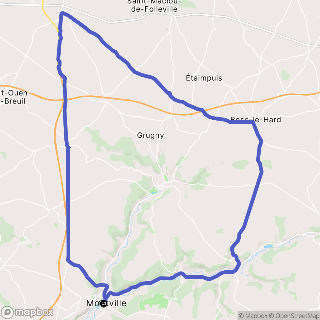 Montville : carte du parcours de randonnée - France