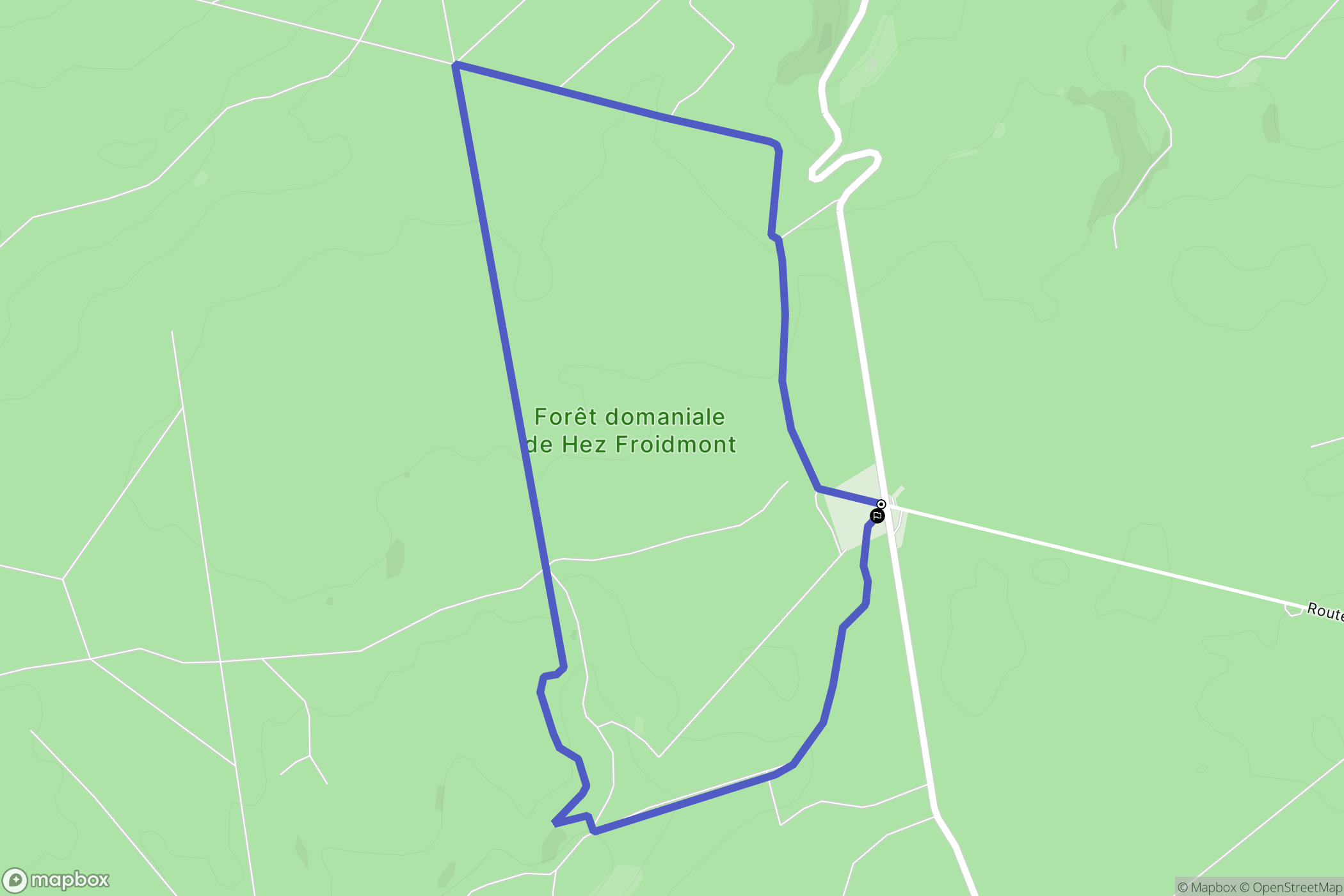 La Neuville-en-Hez : carte du parcours de randonnée - France