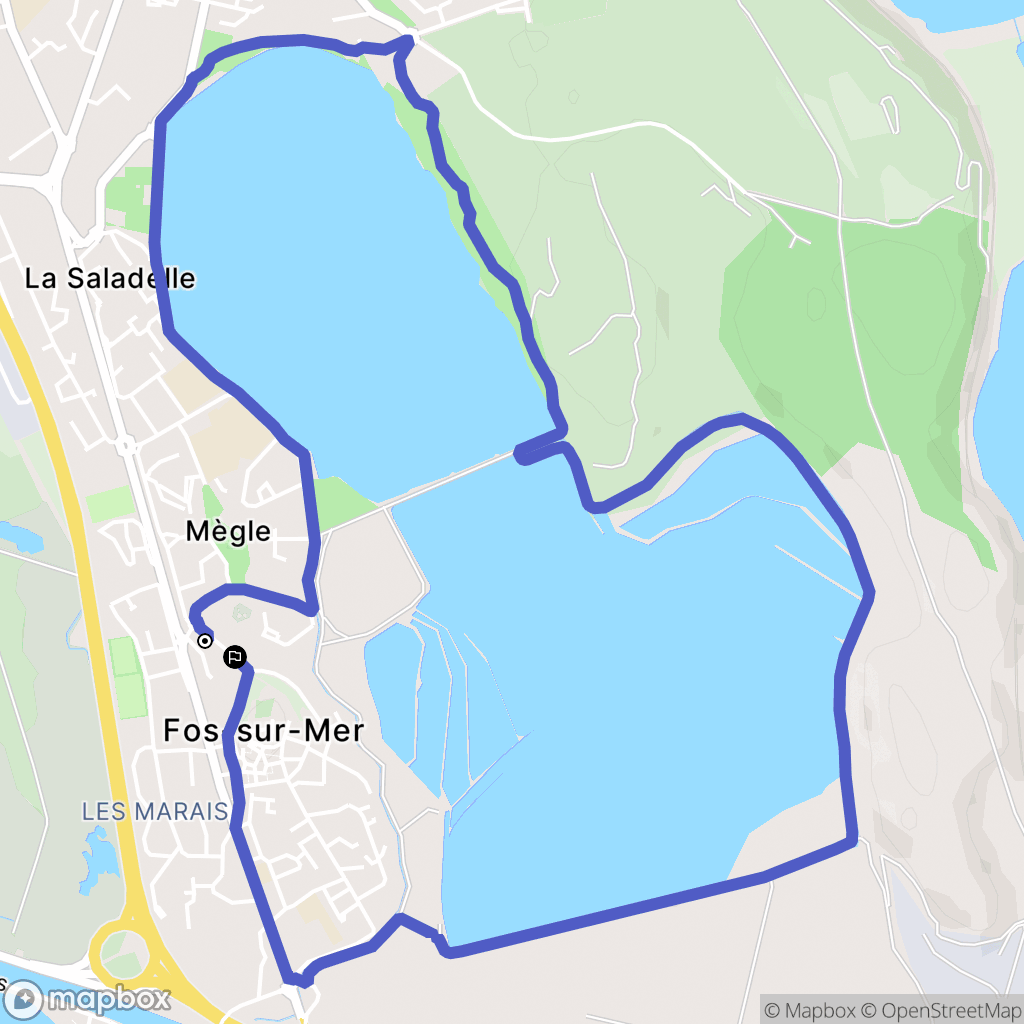 Fos Sur Mer : carte du parcours de randonnée - France