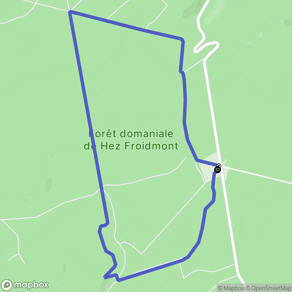 La Neuville-en-Hez : carte du parcours de randonnée - France