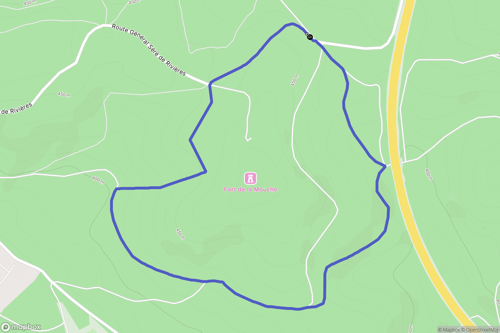 Epinal : carte du parcours de randonnée - France