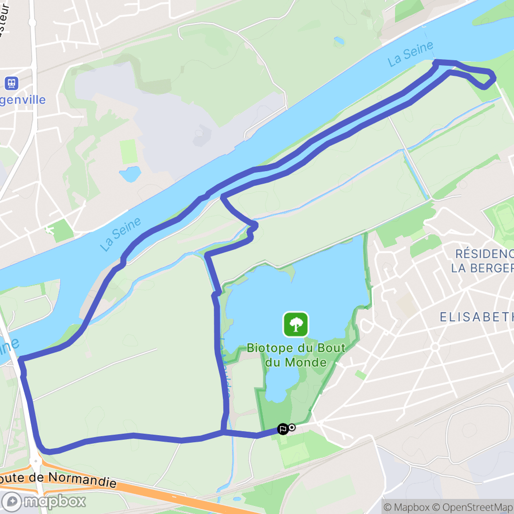 Épône : carte du parcours de randonnée - France